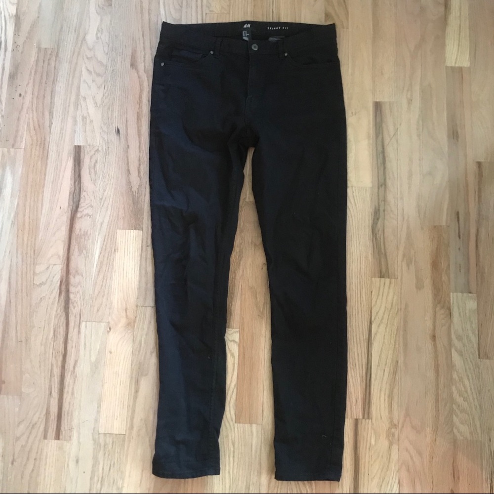 H & M Skinny Black Chino Pant (Mens 32)